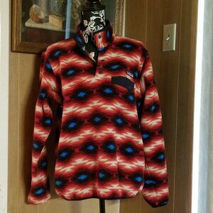 Patagonia Synchilla Red Aztec Snap Front Fleece, W's M